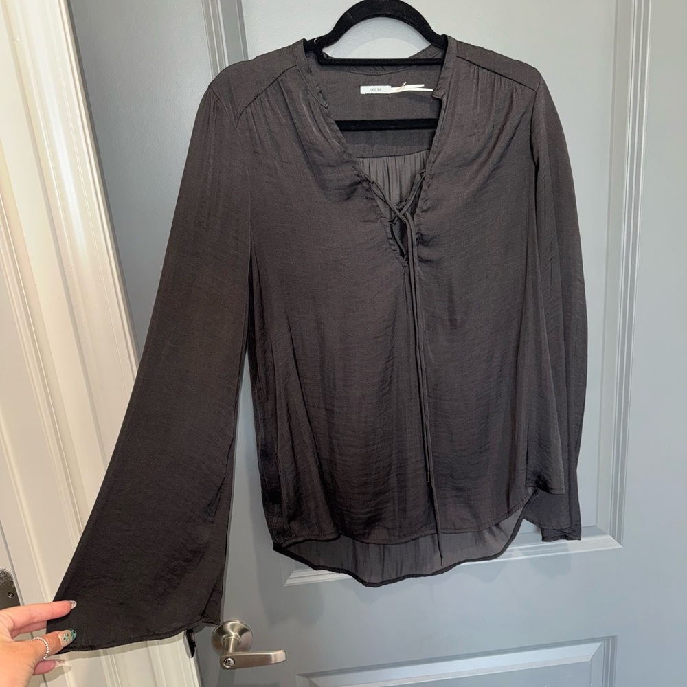 Kimchi Blue Blouse with Tie Detail